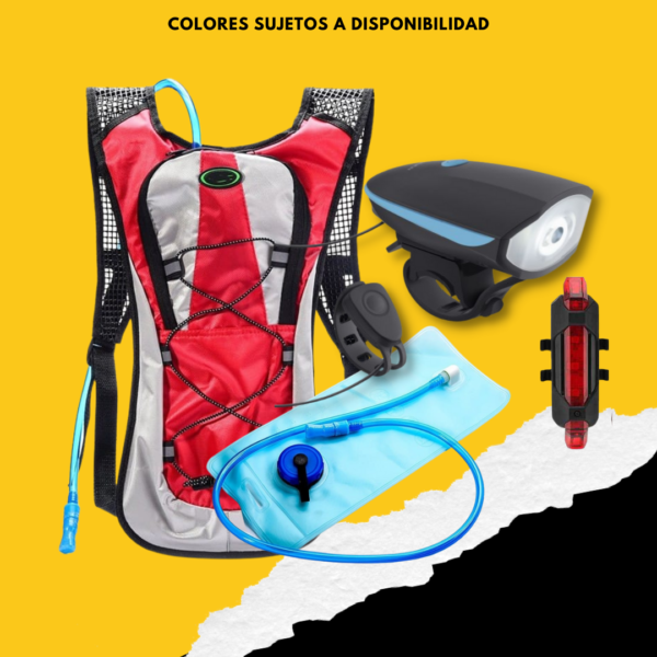 PROMO 10- Camelback + Luz delantera + Luz trasera