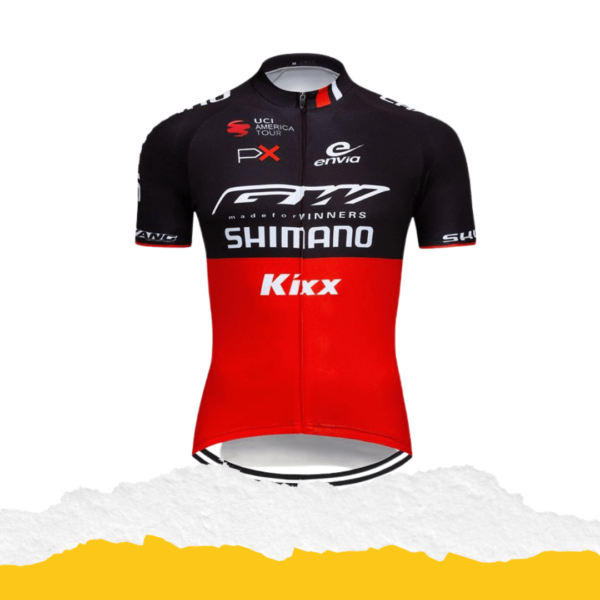 Jersey ciclismo GW/SHIMANO negro y rojo