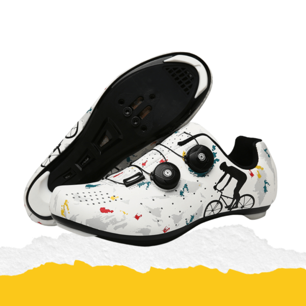 Zapatos ciclismo para Ruta o MTB Blancos/Estampados